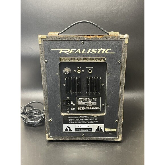 Realistic Portable Amplified Speaker System MPS-20 - (FC108-1 T1167) Vintage - Picture 5 of 5